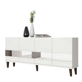 Buffet New Salute com Espelho - Branco Laca