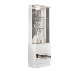 Cristaleira New Vina com Led - Branco Laca