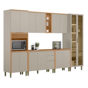 Cozinha Sistina Completa 6 Peças - Jequitiba com Gris