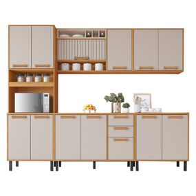 Cozinha Garden Completa - 5 Peças - Cinamomo com Offwhite