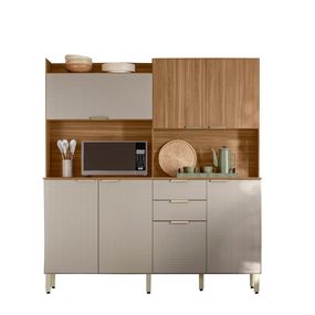 Cozinha Esmeralda 7 Portas e 2 Gavetas - Amendôla com Nude