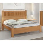 CAMA CASAL PRIMICIA RIPADA CINAMOMO AMBIENTADO