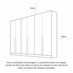 Guarda Roupa Napoli - 8 Portas – 100% MDF – Cinamomo com Offwhite 15