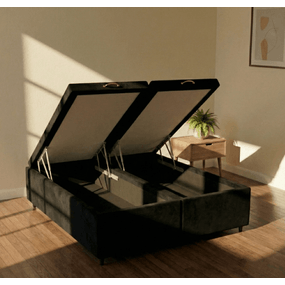 Box Casal com Baú - Bi-partido - Linhão Preto