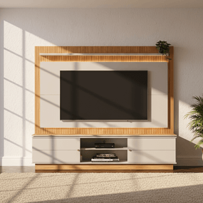 Home Theater Mississipi para Tvs de até 75" - Nature com Offwhite