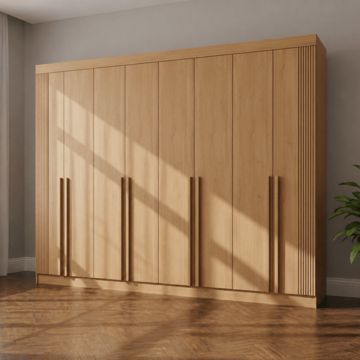 Guarda-Roupa Napoli - 8 Portas – 100% MDF – Cinamomo