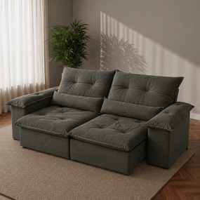 Sofá Maite Retrátil e Reclinável - 230 cm - Cor 2036