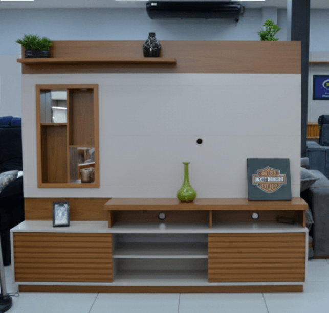 Home Alegro – 2.00m – Para TV até 60” - Nature/OffWhite