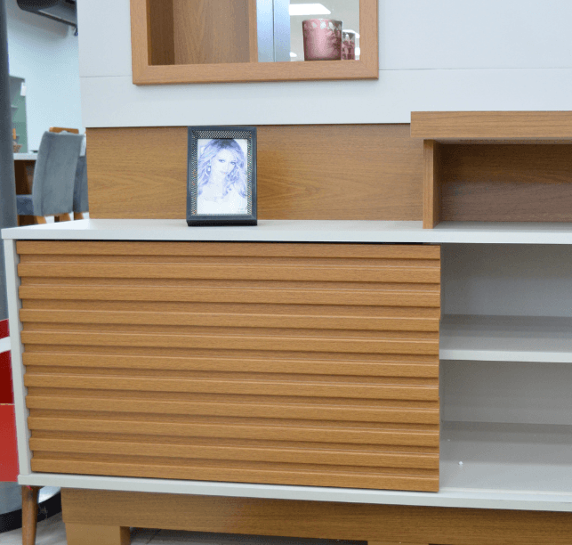 Home Alegro – 2.00m – Para TV até 60” - Nature/OffWhite - detalhes